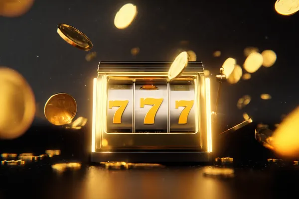 Jogos 25F — Explore nossa rica biblioteca de clássicos de cassino Uma mulher sorrindo enquanto joga online em seu laptop, cercada por elementos de cassino em néon, destacando a coleção diversificada de jogos do 25F.